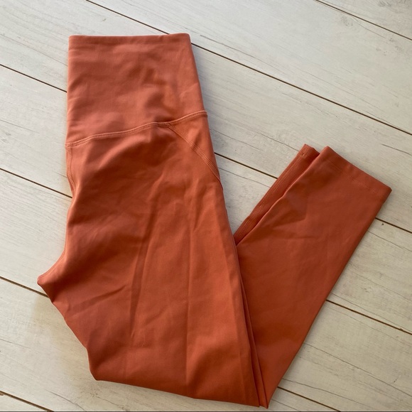 Girlfriend Collective High Rise Leggings Compression Brick Sz M Inseam 23 3/4 - Picture 10 of 11